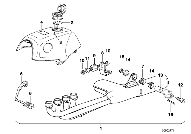 23311464225 - Exhaust System: Shift Lever -  for BMW-Motorrad Image