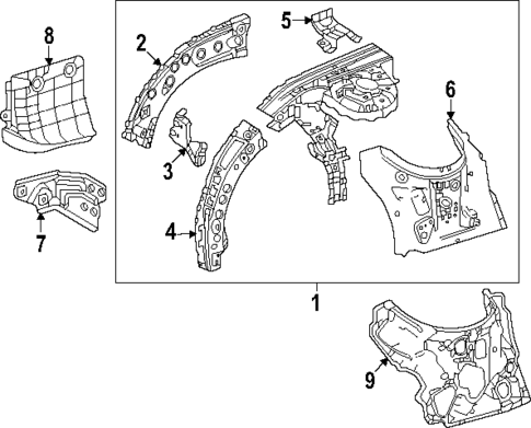 Structural Components & Rails for 2025 Lexus RX350h #0