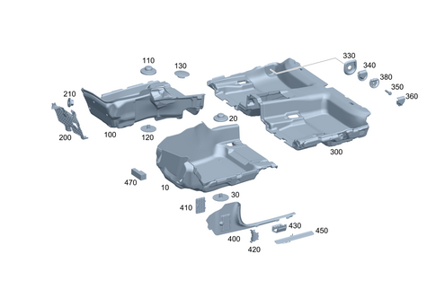 Floor Covering, Entrance Trim and Footrest in Driver Compartment for 2023 Mercedes-Benz GLC300 #0