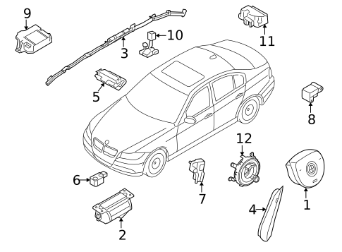 Air Bag Components for 2009 BMW 128i #0