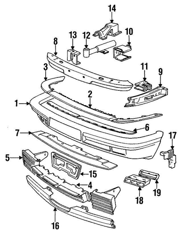 51118101868 - Body: Bumper Cover for BMW Image