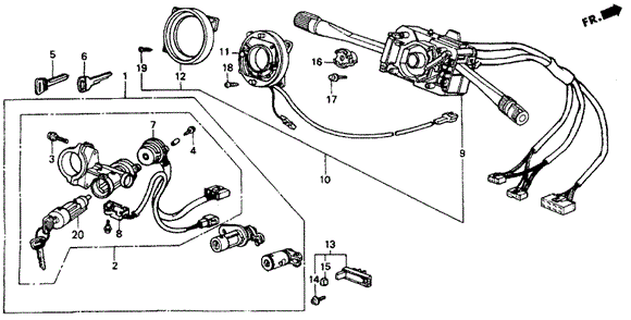 Steering Wheel Switch for 1987 Honda Accord #0