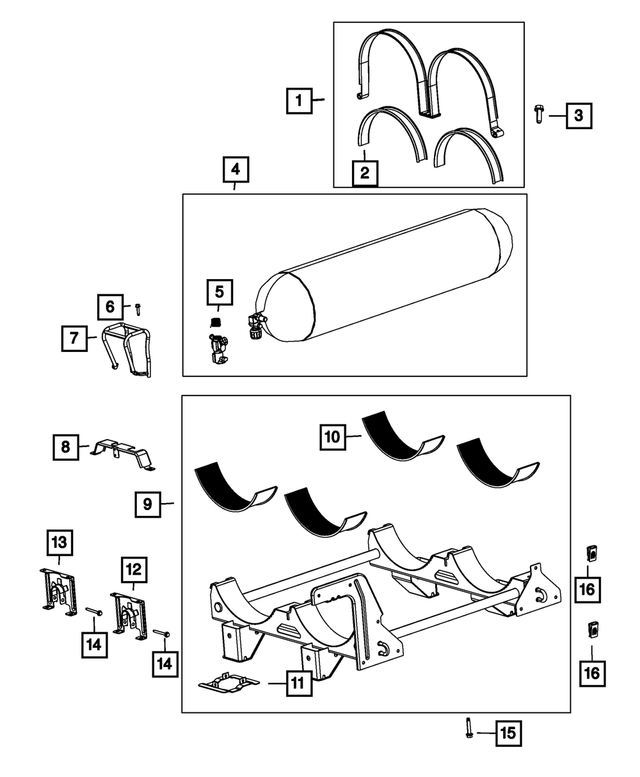68185314AA - Fuel: Fuel Tank, Rear for Mopar Image image