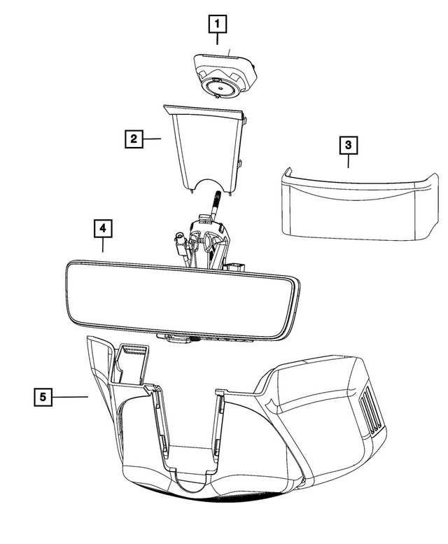 68381527AB - : Inside Rear View Mirror for Mopar Image