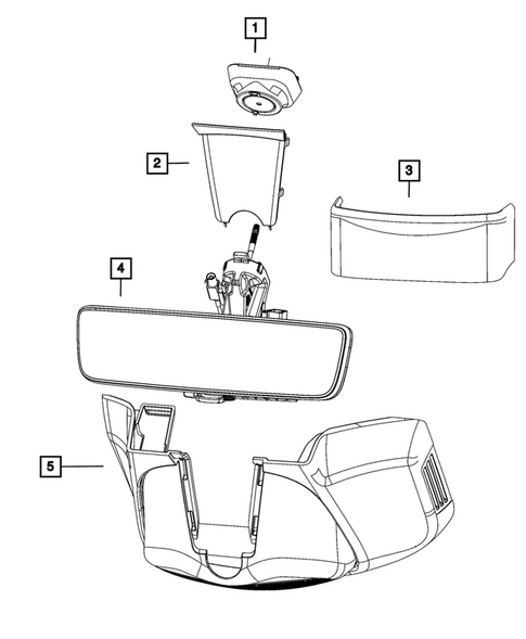 Glass and Interior Rearview Mirror for 2024 Ram 3500 #2