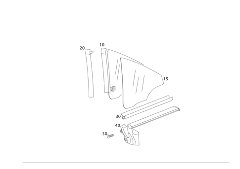Rear-Side Window for 2010 Mercedes-Benz SLK300 #0