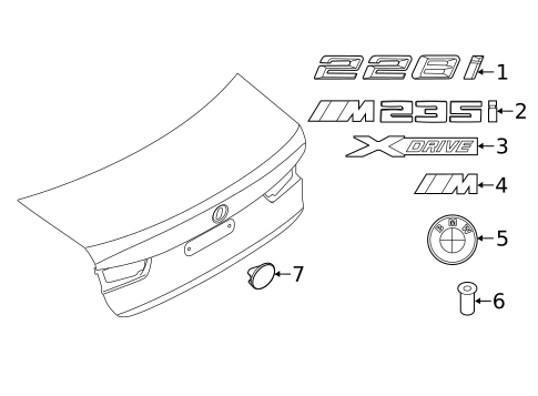Exterior Trim - Trunk for 2024 BMW M235i xDrive Gran Coupe #0
