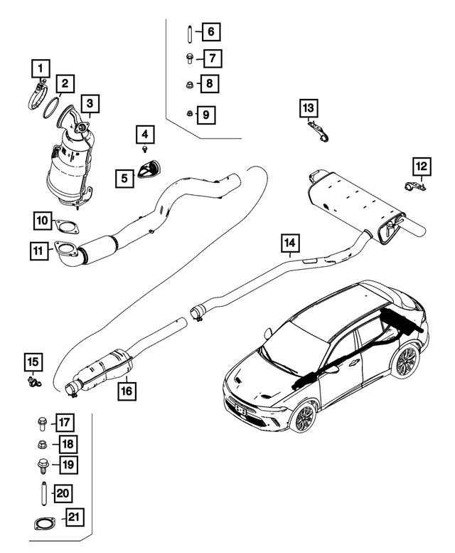 68445195AA - Exhaust: Exhaust Clamp for Mopar Image
