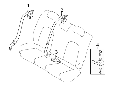 Seat Belt for 2017 Kia Forte #1