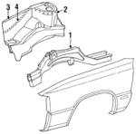 4490092 - Body: Side Member Assembly for Mopar Image