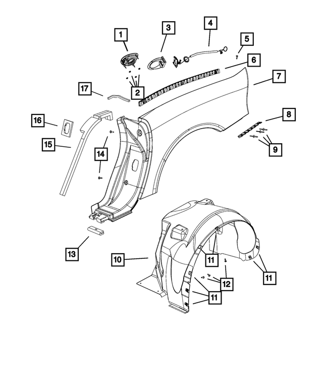 6503992 - Body Sheet Metal Except Doors: Hex Head Screw And Washer for Mopar Image