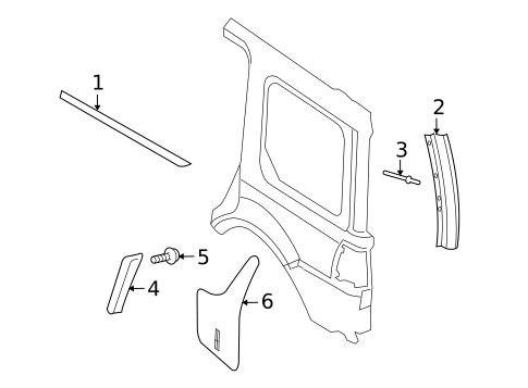 Exterior Trim - Quarter Panel for 2009 Lincoln Navigator #0