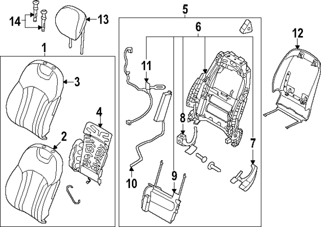 88460T4020PD3 - : Seat Back Cover for Hyundai Image
