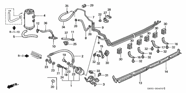 Fuel Pipe ('95-'97) for 1995 Honda Odyssey #0