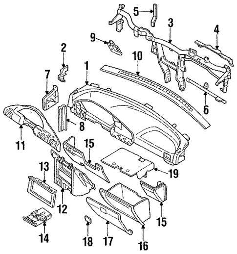 Instrument Panel for 1993 Mercury Tracer #0