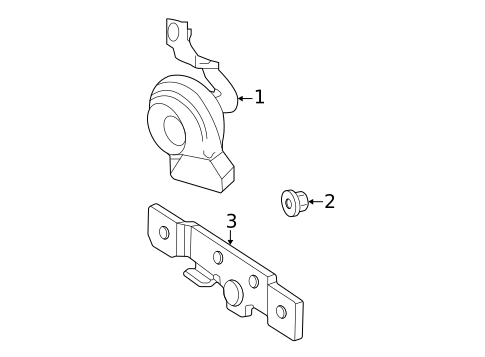 Horn for 2022 Mercedes-Benz GLE 450 SUV #2