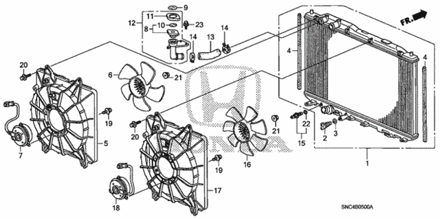 Radiator (Denso) for 2006 Honda Civic #0