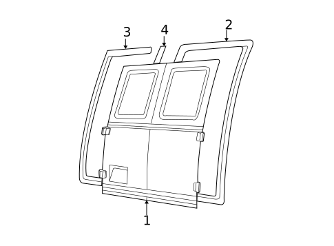 Door & Components for 1993 Ford E-350 Econoline #1