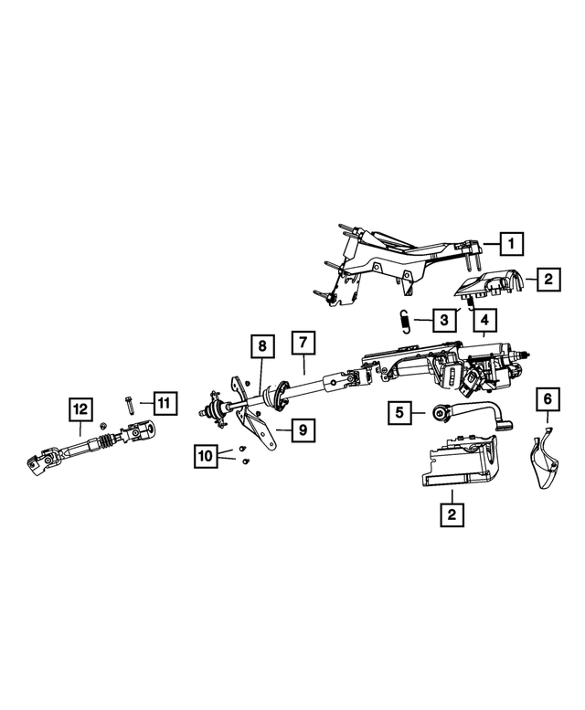 1EW86XDVAB - Steering: Steering Column Shroud for Mopar Image