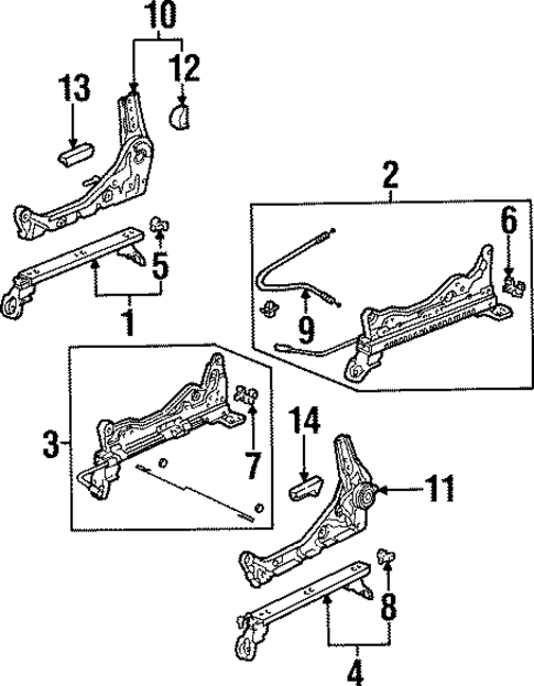 Tracks & Components for 1998 Honda Prelude #0