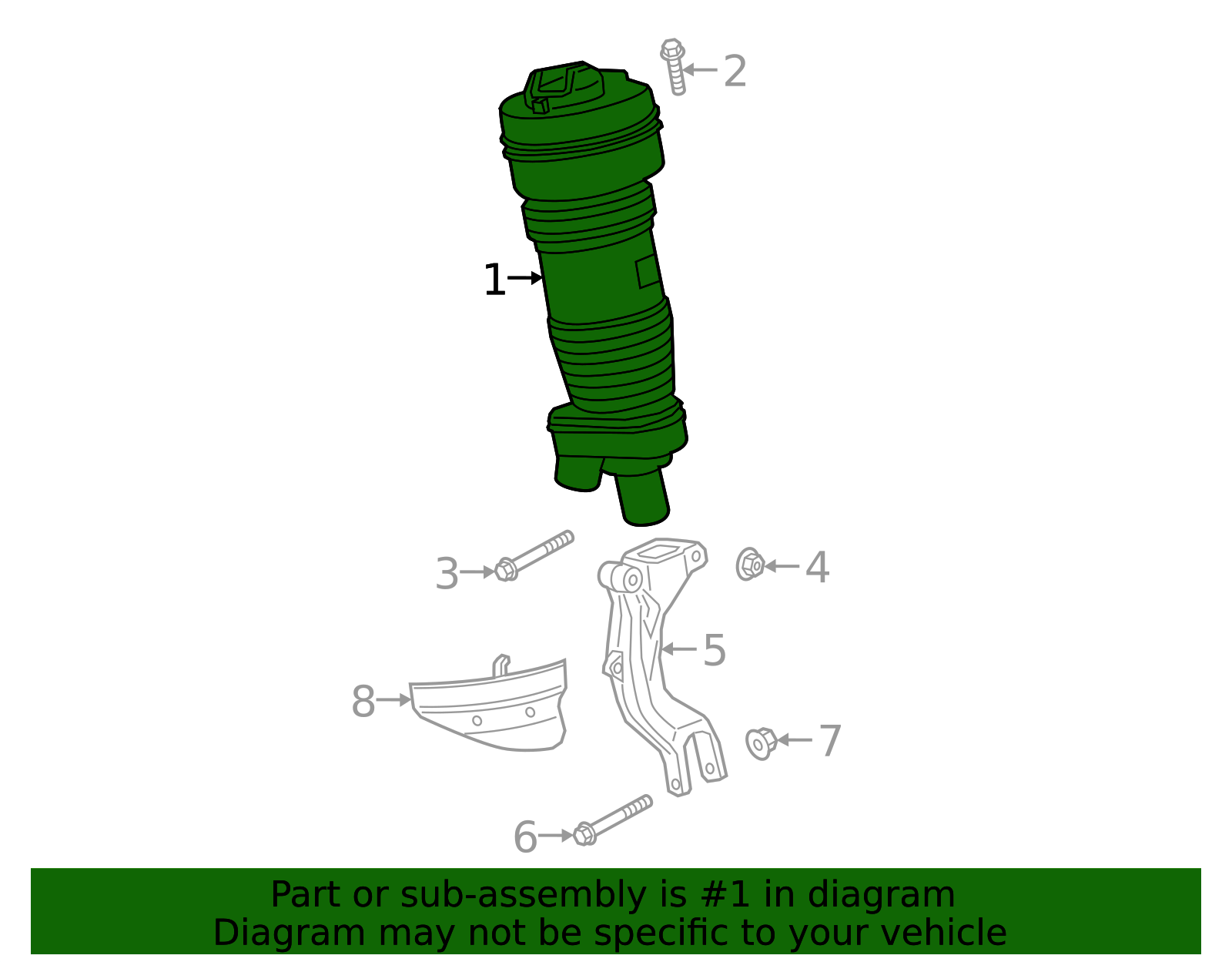 Genuine Porsche 9Y0-616-039-E |Air Spring - Left | FREE Shipping
