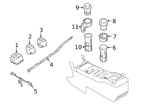 Rear Console for 2021 Land Rover Defender 90 #1