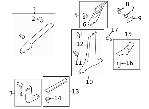 Interior Trim - Pillars for 2017 Ford Focus #0