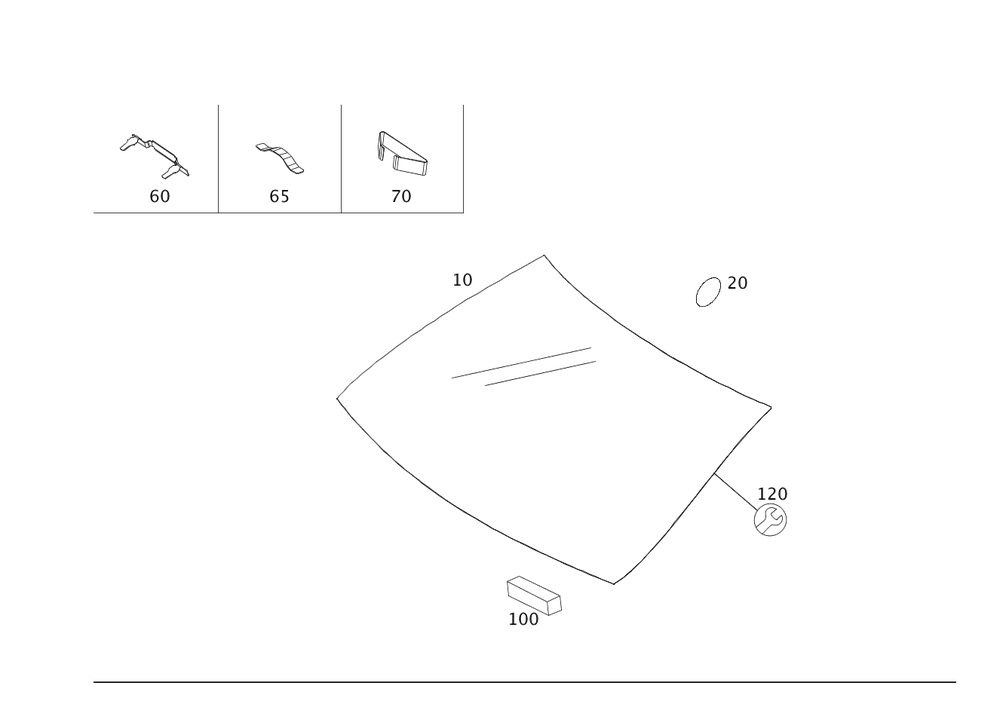 1994-2021 Mercedes-Benz Windshield 222-670-78-00 | MB OEM Parts