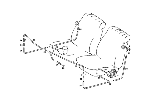 Backrest Locking Mechanism for 1984 Mercedes-Benz 380SL #0