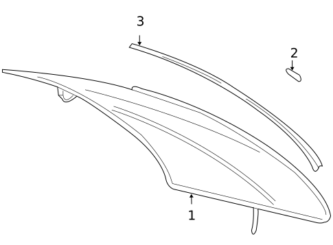 Glass & Hardware - Back for 2008 Mercedes-Benz S600 #0