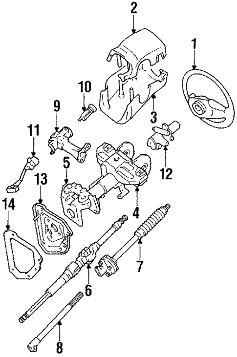 Steering Column Components for 1993 Toyota 4Runner #0