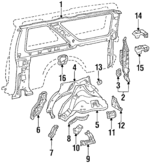 6170589108 - Body: Inner Panel for Toyota: 4Runner Image