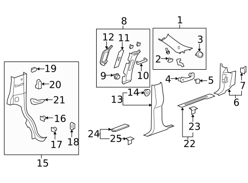 Interior Trim - Pillars for 2010 Cadillac Escalade #0