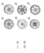 5LD37RNLAA - : Wheel-Aluminum for Chrysler: 300 | Dodge: Challenger, Charger Image