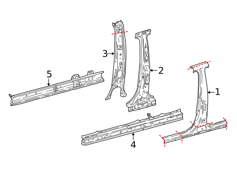 Center Pillar & Rocker for 2025 Toyota Camry #0