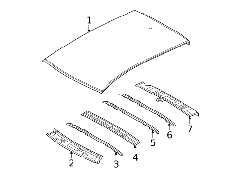 Roof & Components for 2014 Hyundai Accent #1