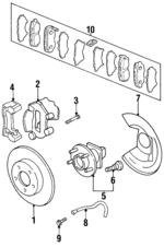 18022442 - Brakes: Brake Pads for Oldsmobile: Aurora Image