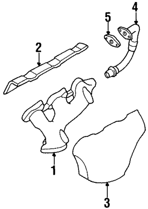 Exhaust Manifold for 1997 Hyundai Sonata #0