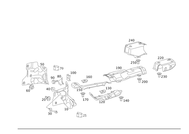 1716200083 - Exhaust System: Holder for Mercedes-Benz Image image