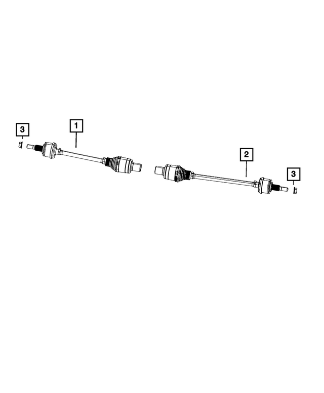 68264545AA - Differential and Drive Line: Axle Half Shaft, Right for Mopar Image image