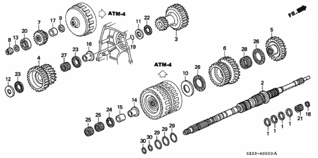 AT Mainshaft for 1999 Acura RL #0