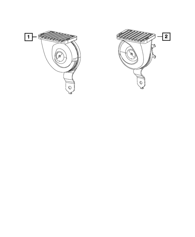 68542447AA - Electrical: Horn And Bracket for Mopar Image image