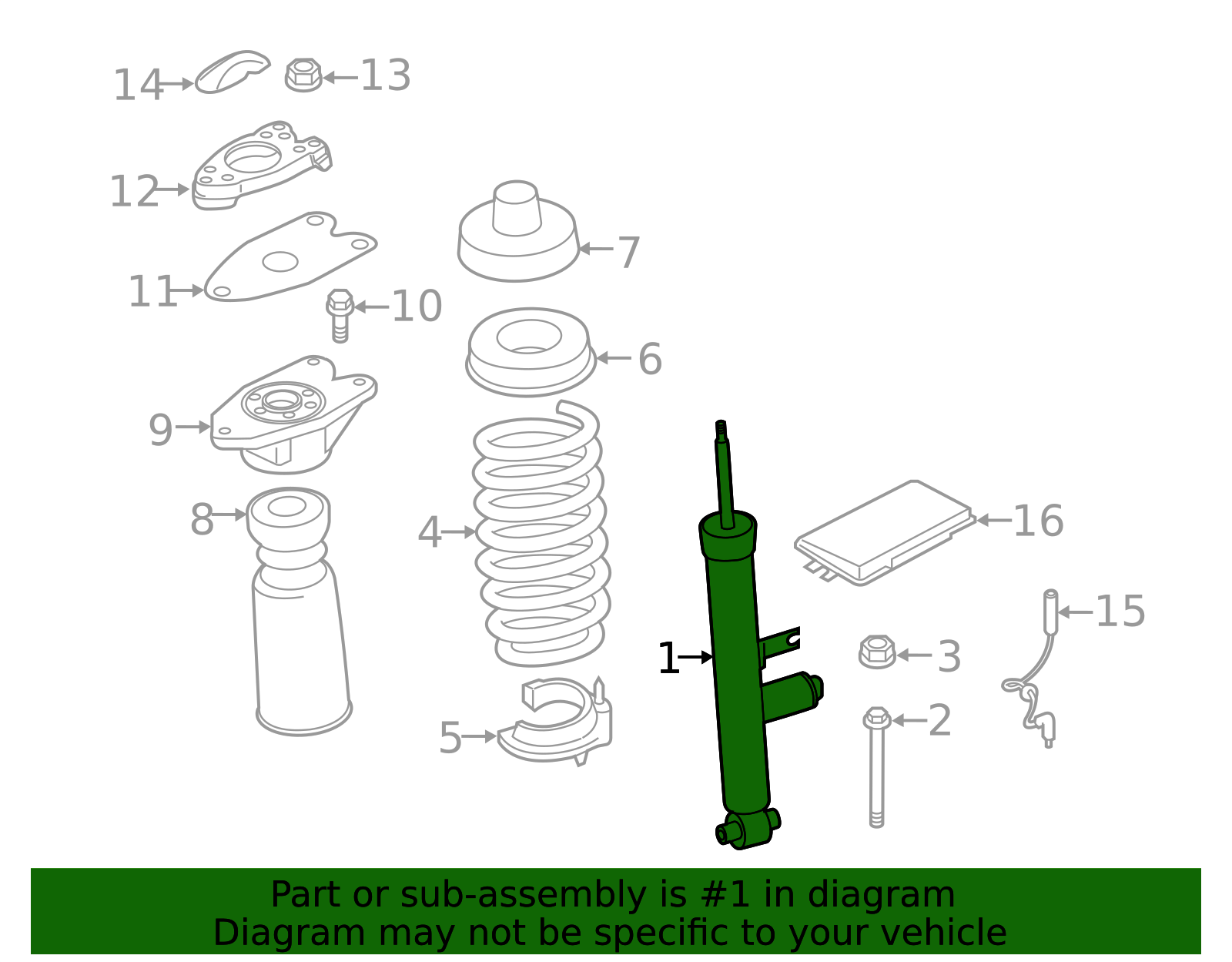 33522284914 - 2015-2020 BMW M4 Suspension Shock Absorber (33-52-2-284 ...