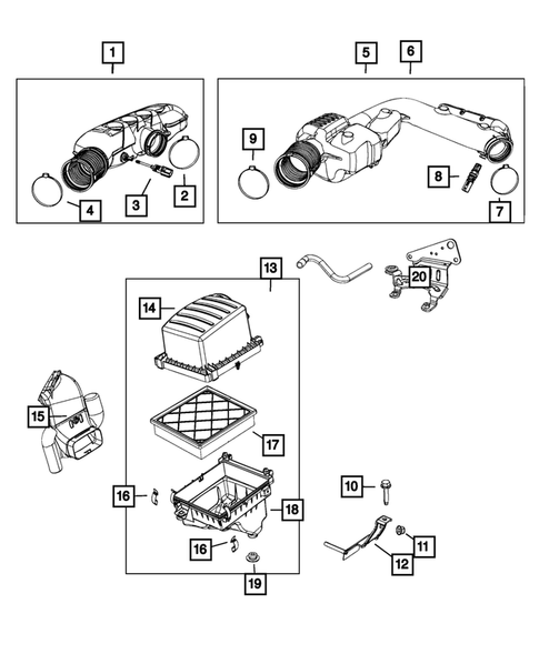Air Cleaner for 2020 Jeep Grand Cherokee #0