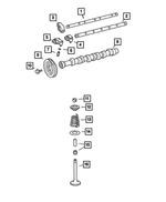 5097144AA - Engine 3.2L Single Over Head Cam 18 Valve V-6 [EGX]: Rocker Arm Shaft, Exhaust for Mopar Image