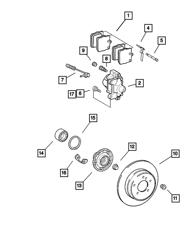 « 5140608AB – Service Brakes : Roue Arrière Moyeu pour Mopar Image »