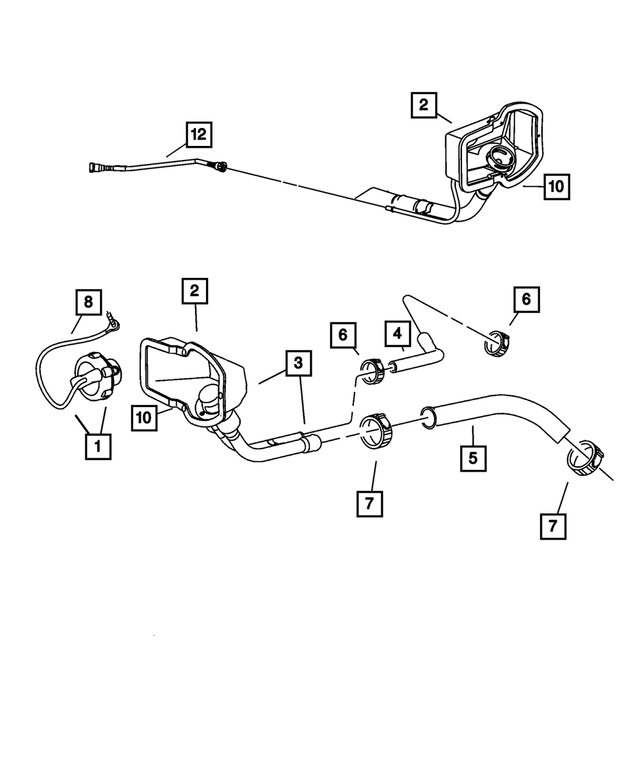 52102662AA - Fuel: Fuel Filler Hose for Dodge: Ram 2500, Ram 3500 Image