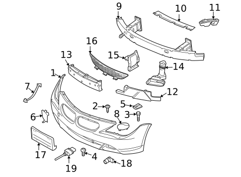 Bumper & Components - Front for 2008 BMW M6 #0