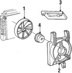 22035102 - Cooling System: Guard Bracket for Oldsmobile: Firenza | Pontiac: J2000 Sunbird, Sunbird Image