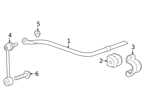 Stabilizer Bar & Components for 2016 Cadillac ATS #1
